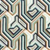 green contemporary printed fabric from Camengo