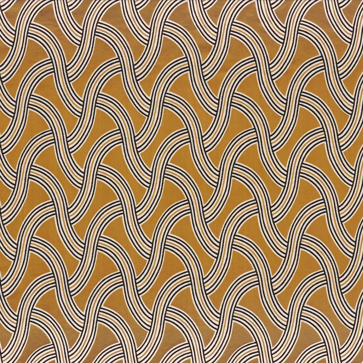 Cosmopolite Fabric - Safran by yellow misc jacquard fabric from Camengo