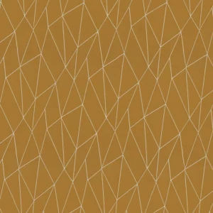yellow geometric jacquard fabric from Camengo