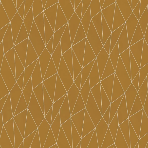 Albia Fabric - Ocre by yellow geometric jacquard fabric from Camengo