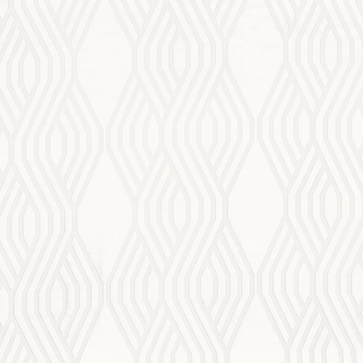 Bakio Fabric - Blanc by white geometric voile-sheer fabric from Camengo