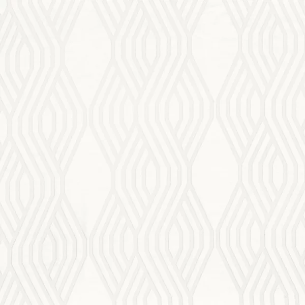 Bakio Fabric - Blanc by white geometric voile-sheer fabric from Camengo