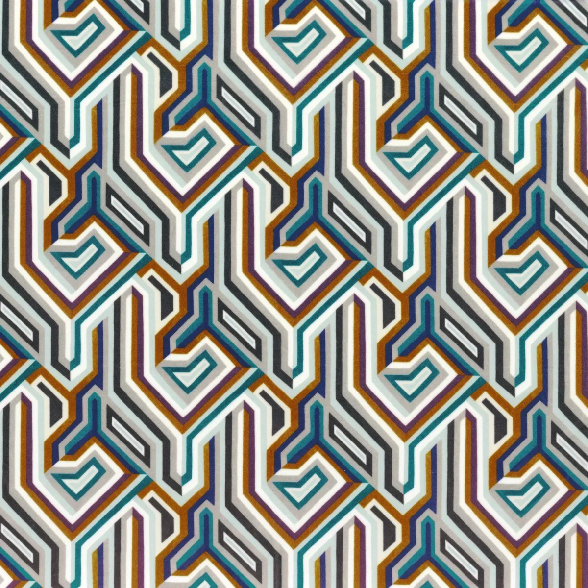 blue contemporary velvet-chenille fabric from Camengo