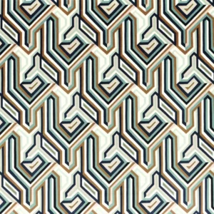 green contemporary velvet-chenille fabric from Camengo