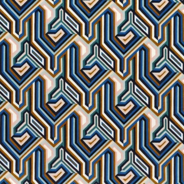 Gugg Velvet Fabric - Indigo by blue contemporary velvet-chenille fabric from Camengo