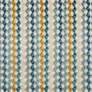 blue striped velvet-chenille fabric from Camengo