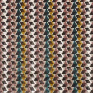 brown striped velvet-chenille fabric from Camengo