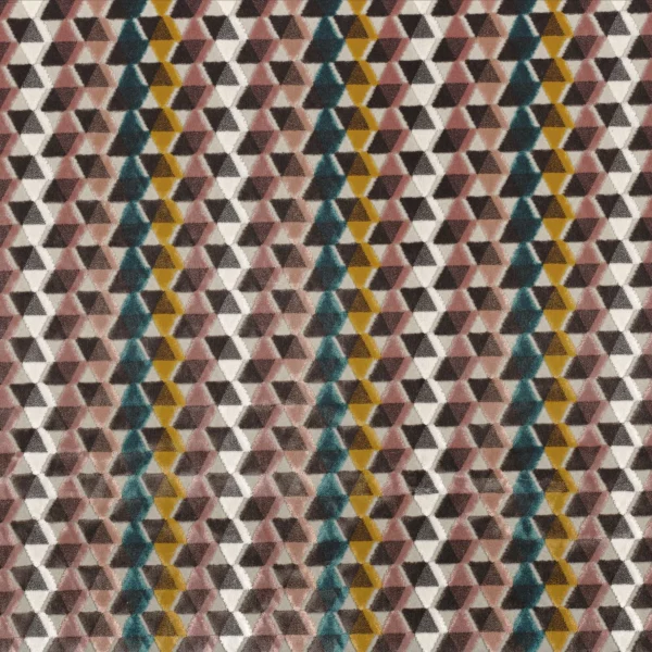 Arenal Fabric - Blush by brown striped velvet-chenille fabric from Camengo