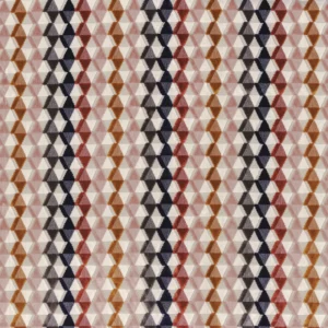 multicolour striped velvet-chenille fabric from Camengo