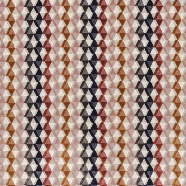multicolour striped velvet-chenille fabric from Camengo