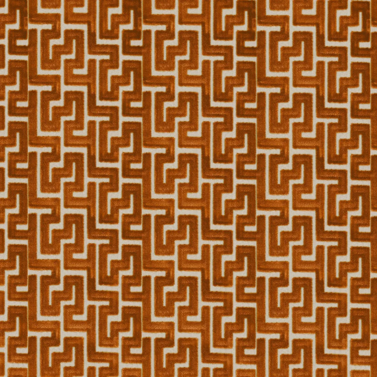 yellow geometric velvet-chenille fabric from Camengo