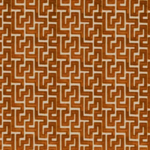 yellow geometric velvet-chenille fabric from Camengo