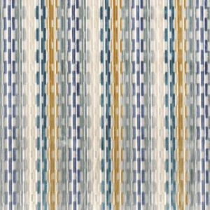 multicolour striped velvet-chenille fabric from Camengo