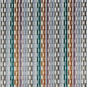 blue striped velvet-chenille fabric from Camengo