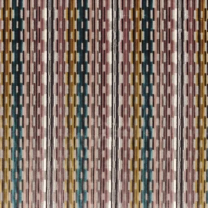brown striped velvet-chenille fabric from Camengo