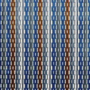 blue striped velvet-chenille fabric from Camengo