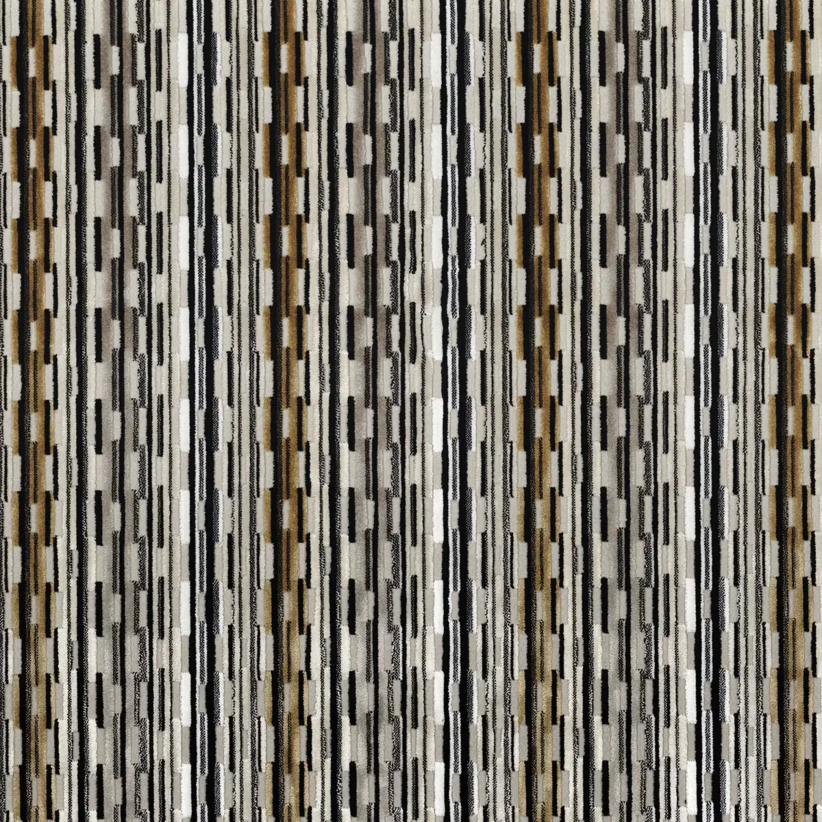 brown striped velvet-chenille fabric from Camengo