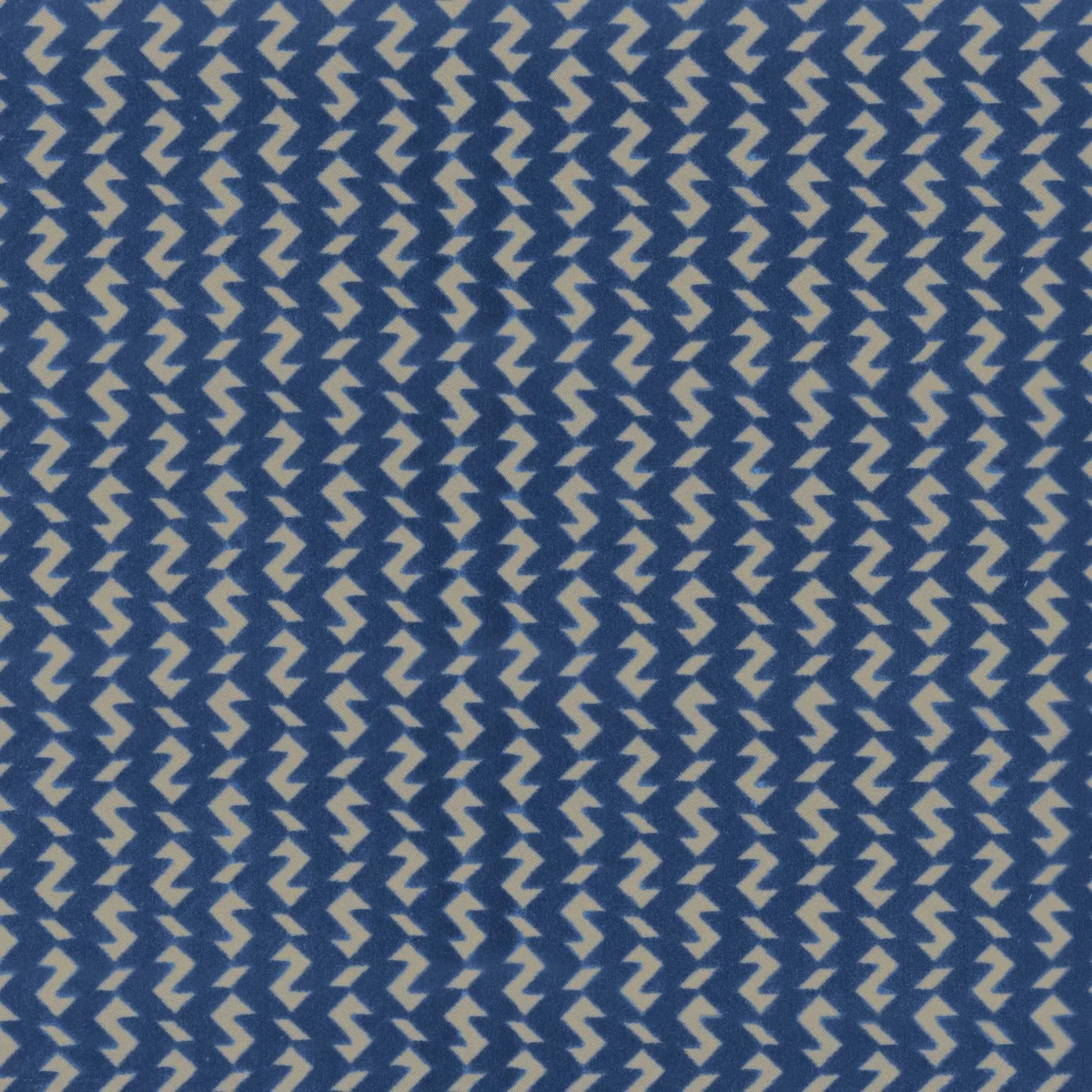 Arriaga Fabric - Indigo by blue striped velvet-chenille fabric from Camengo