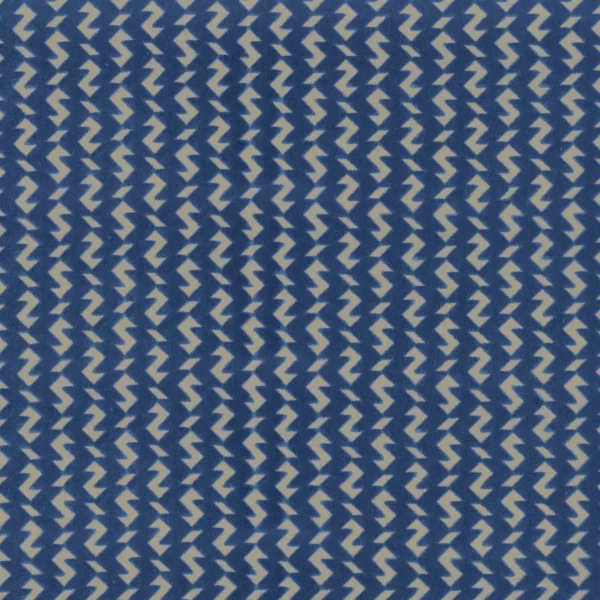 Arriaga Fabric - Indigo by blue striped velvet-chenille fabric from Camengo