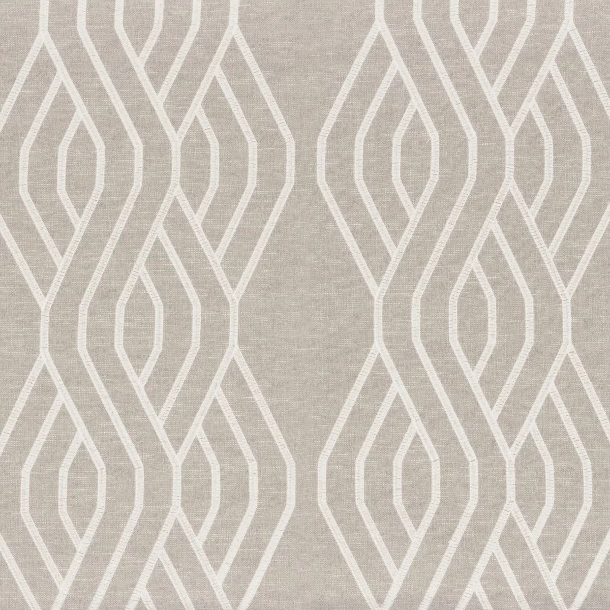 neutral striped embroideried fabric from Camengo