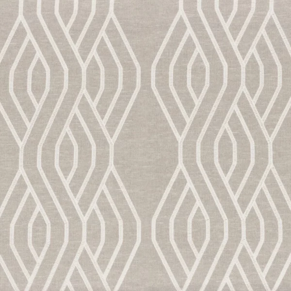 Zubizuri Fabric - Lin by neutral striped embroideried fabric from Camengo