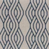 blue striped embroideried fabric from Camengo