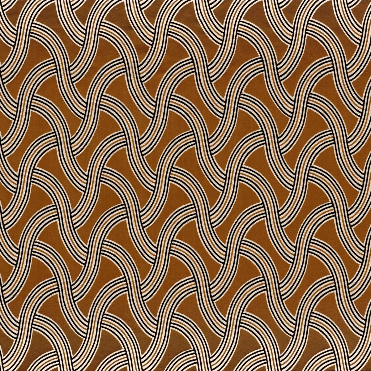Cosmopolite Fabric - Cuivre by orange misc jacquard fabric from Camengo