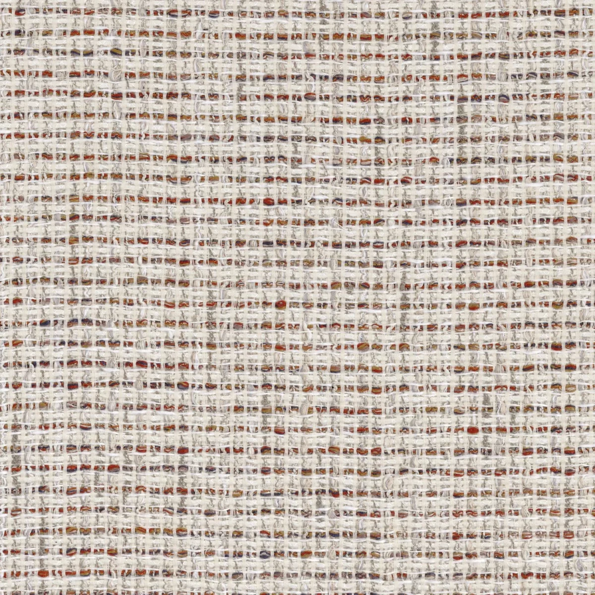 Maille Fabric - Griotte by orange plain woven fabric from Camengo