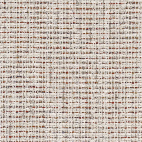 Maille Fabric - Griotte by orange plain woven fabric from Camengo