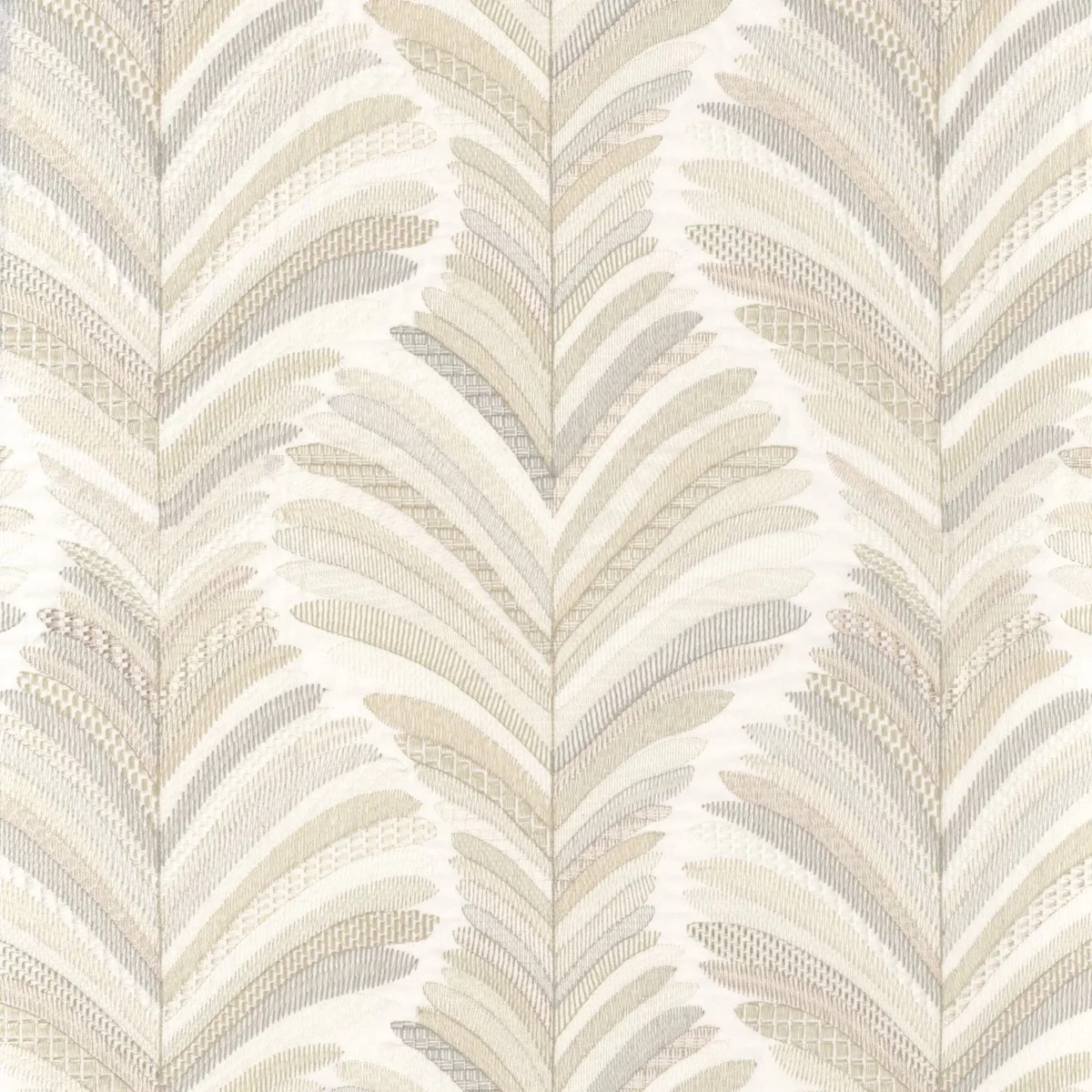 Je T Aime Fabric - Nacre by white misc embroideried fabric from Camengo