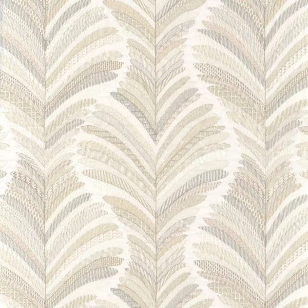 Je T Aime Fabric - Nacre by white misc embroideried fabric from Camengo
