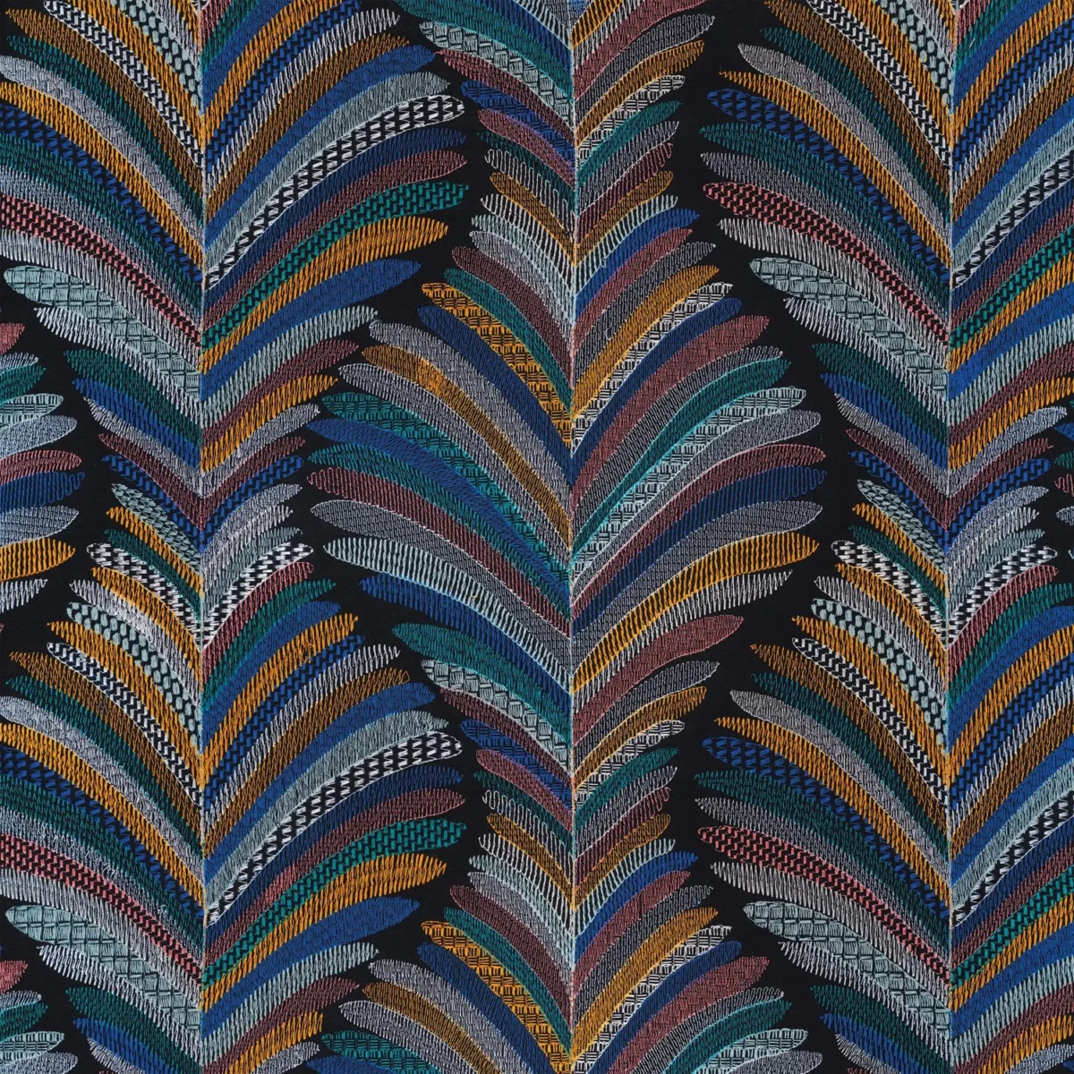 multicolour misc embroideried fabric from Camengo