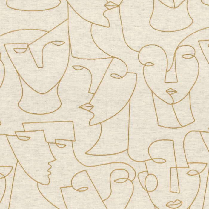 Visage Fabric - Lin Or swatch