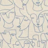 blue misc embroideried fabric from Camengo
