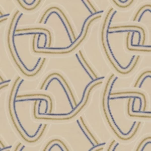 blue misc embroideried fabric from Camengo