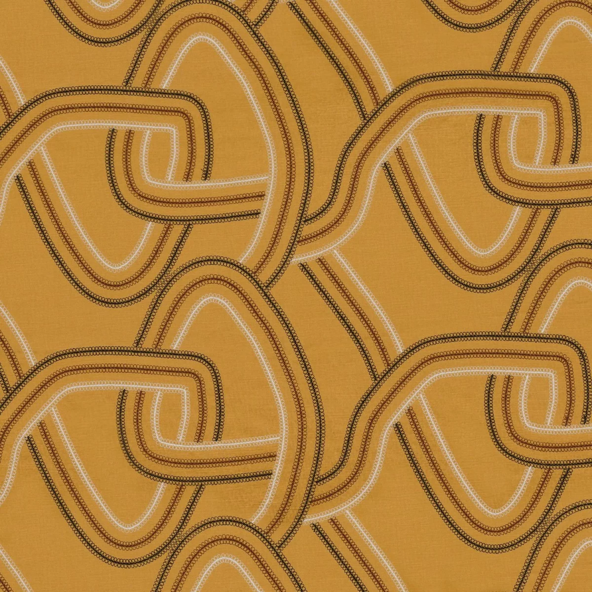 yellow misc embroideried fabric from Camengo