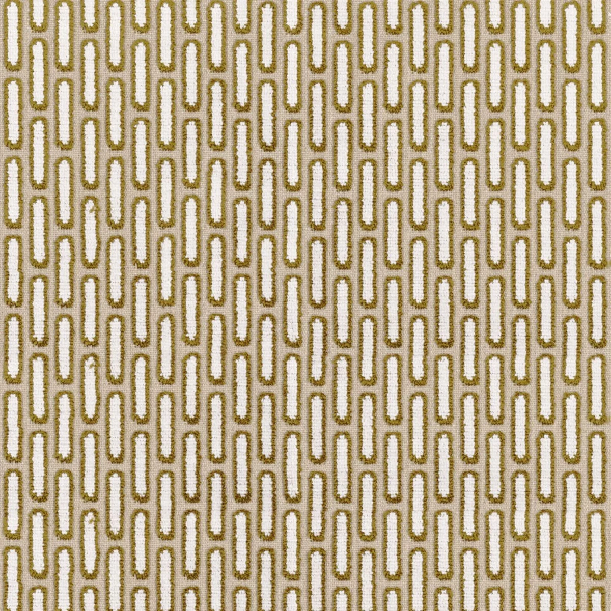 Passerelle Fabric - Nacre by neutral geometric jacquard fabric from Camengo