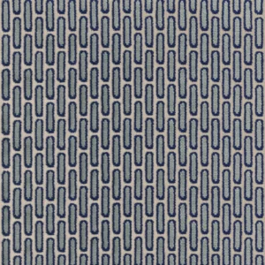 blue geometric jacquard fabric from Camengo