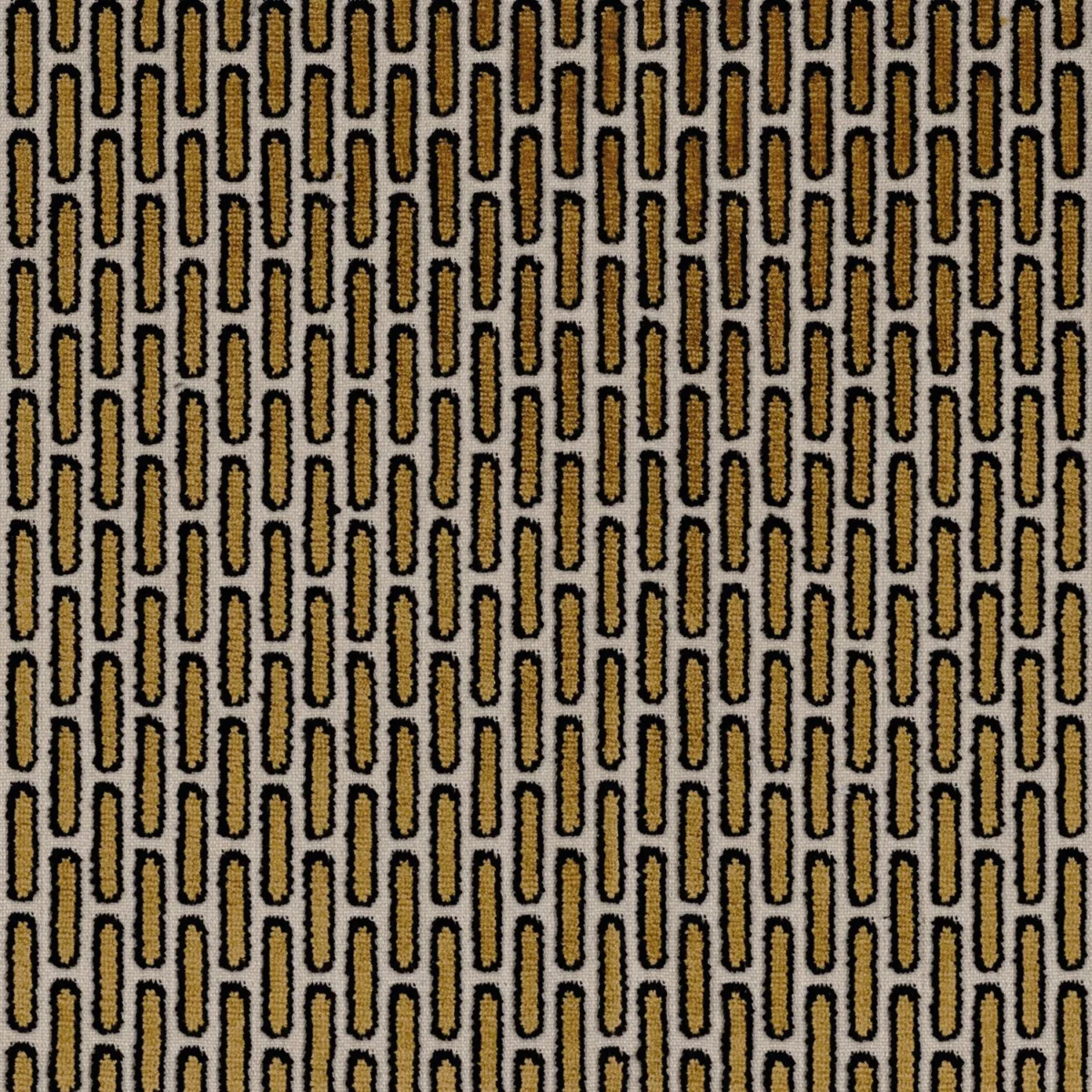 Passerelle Fabric - Mordore by brown geometric jacquard fabric from Camengo