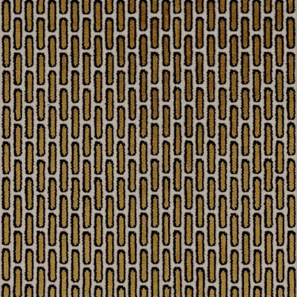 brown geometric jacquard fabric from Camengo