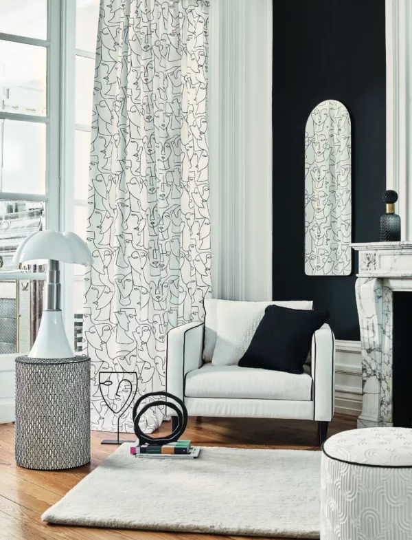 Visage Fabric - Lin Indigo by Visage Fabric - Lin Indigo from