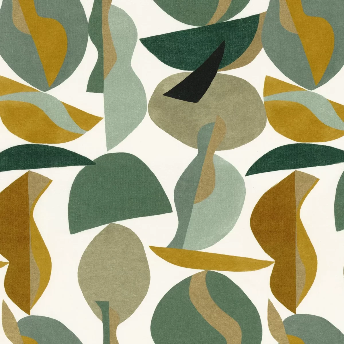 green misc cotton fabric from Camengo