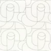 green geometric voile-sheer fabric from Camengo