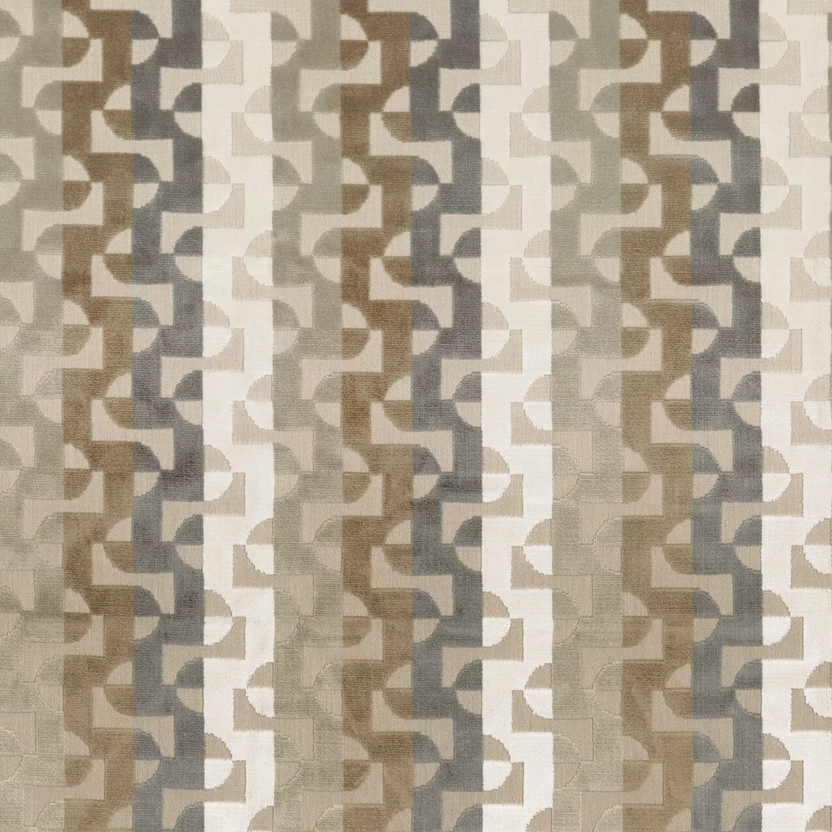 Sevre Fabric - Sable by neutral striped jacquard fabric from Camengo