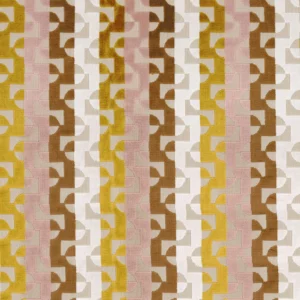 yellow striped jacquard fabric from Camengo