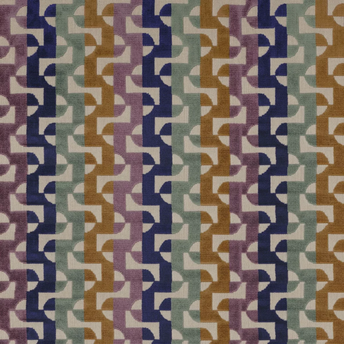 multicolour striped jacquard fabric from Camengo