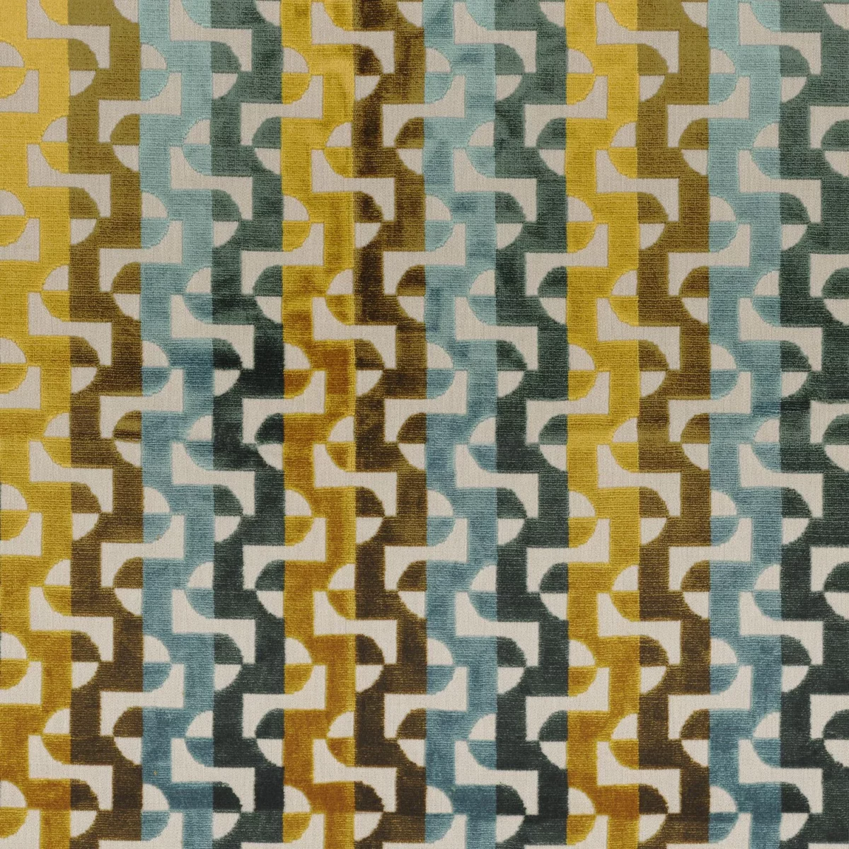 Sevre Fabric - Givre by multicolour striped jacquard fabric from Camengo