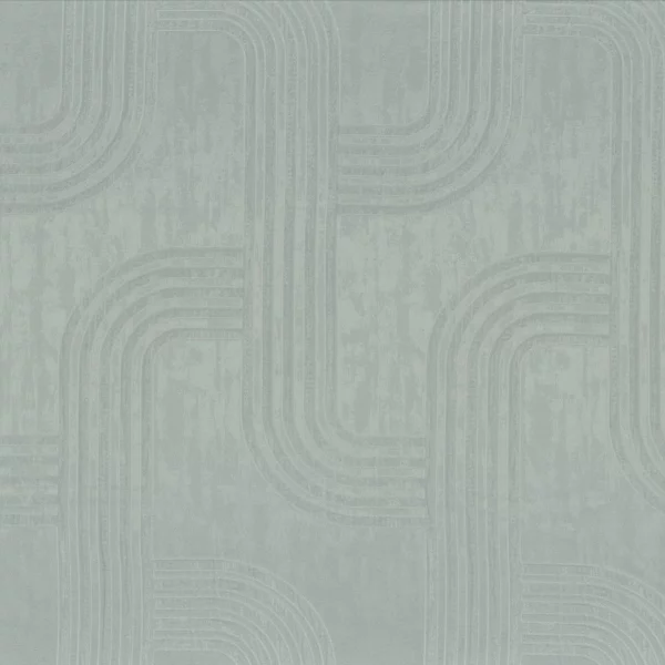 Cazette Fabric - Horizon by blue retro jacquard fabric from Camengo