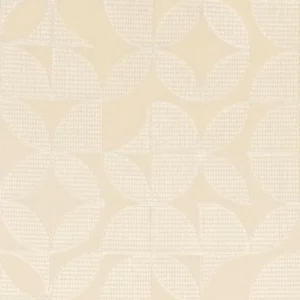 neutral geometric embroideried fabric from Camengo