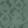 green geometric embroideried fabric from Camengo